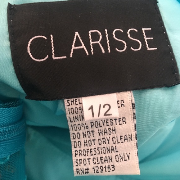 Clarisse turquoise sequin gown - Picture 5 of 8